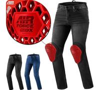 (TG. 36W / 34L) SHIMA RIDER Pantaloni Moto Uomo con Protezioni AIRFORCE Protetto