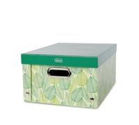 (TG. 37,5 x 28 x 18 cm) Idena 11195 - Scatola portaoggetti con coperchio e manig