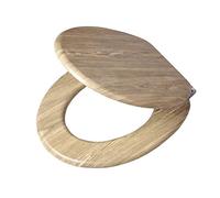 (TG. 37.5 x 45.5 x 5.5 cm) Tiger Look Sedile per WC Assi di Legno, MDF, 37,5 x 4