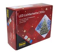 (TG. 37,90 m) Idena 30441 - Catena di 300 luci a LED, Luce Bianca Calda - NUOVO