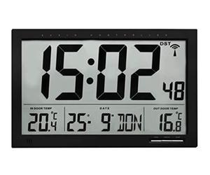 (TG. 37 cm x 23 cm) TFA Dostmann orologio digitale XL, 60.4510.01, radiocomandat