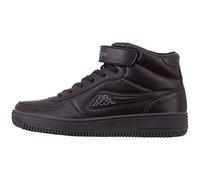 (TG. 37 EU) Kappa Bash Mid Sneaker a collo alto Unisex - Adulto, Nero (black/gre