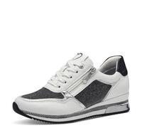 (TG. 37 EU) MARCO TOZZI Sneakers Donna Basse Glitterate Vegane, Bianco (White Co