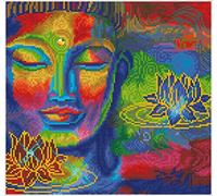 (TG. 37 x 40cm) Pracht Creatives Hobby Diamond Dotz Buddha, Mosaico con Strass F