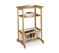 (TG. 37x44.5x71.5 cm) Relaxdays Tavolino salotto, soggiorno, con portagiornali,