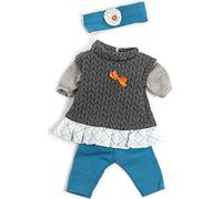 (TG. 38-40 cm) Miniland Set Intimo Grigio Vestito per Bambole 40 cm, Colore, 38-