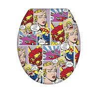 (TG. 38.5 x 45.5 x 10 cm) Wenko 22797100 - Sedile WC "Pop Art, in Duroplast, M