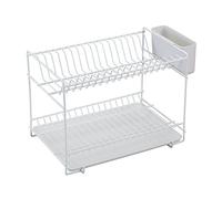 (TG. 38.5x25x28 cm) Sauvic 89000-Scolapiatti, plastificato Bianco, Piccolo, 38,5