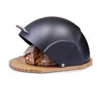 (TG. 38.5x26.5x20 cm) Zeller 27282 Portapane, Bambú, Nero, 38.5x26.5x20 cm - NU