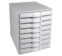 (TG. 38.7 x 28.4 x 33.8) Exacompta 226040D Cassettiere, Grigio Chiaro, 38.7 x 28