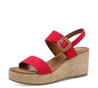 (TG. 38 EU) MARCO TOZZI Keilsandale 2-28039-44, Sandali con Zeppa Donna, Red, 38