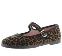 (TG. 38 EU) victoria Ballerine Gong Fu Velluto Stampa Animale & Bordo Abbinato &