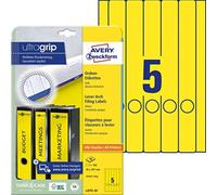 (TG. 38 x 297 month) Avery Border Binder Labels, Yellow 38 x 297mm (20) - NUOVO