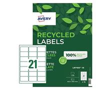 (TG. 38x192mm) Avery Italia Etichette in carta riciclata bianca per raccoglitori