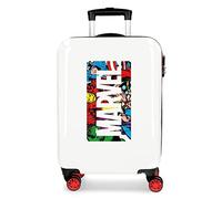 (TG. 38x55x20 cms) Marvel Action Valigia da cabina Bianco 38 x 55 x 20 cm Rigida