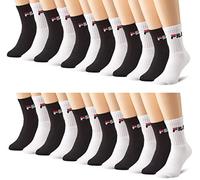 (TG. 39-42) Fila Lot 12 paires de chaussettes Homme Calzini, Nero/Bianco, 39/42
