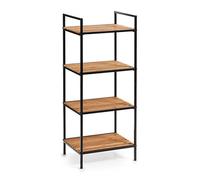 (TG. 39 x 33 x 95 cm) Zeller 18725 Scaffale con 4 ripiani Regel, Legno, Nero, 39