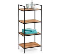 (TG. 39 x 33 x 95 cm) Zeller 18725 Scaffale con 4 ripiani Regel, Legno, Nero, 39