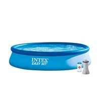 (TG. 396 x 84 cm) Intex Piscina Easy con Pompa e Filtro, PVC, Blu, 396 x 84 cm -