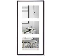 (TG. 3X 13 x 18 cm) Walther Design KB338S Galeria, Cornice in Plastica, Nero, 3X