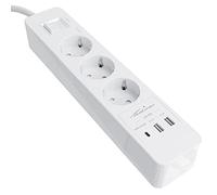 (TG. 3x) KabelDirekt - Ciabatta elettrica a 3 prese e multipresa (USB, Power D