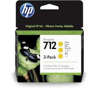 (TG. 3x29ml) HP 712 3ED79A, Confezione da 3 Cartucce Originali HP, Compatibili