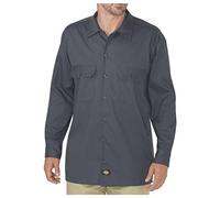 (TG. 3XL) Dickies Men's Big Long Sleeve Flex Twill Work Shirt, Charcoal, 3X - NU