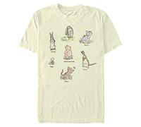 (TG. 3XL) Disney The Pooh-Winnie Poster Short Sleeve T-Shirt, Natural, XXXL Men'