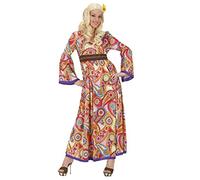 (TG. 3XL) Widmann- Costume da Hippie da Donna, Vestito con Gilet, Collana con Si