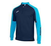 (TG. 3XS) Joma Felpa Eco Championship, Blu Navy/Turchese Fluo, 3XS Uomo - NUOVO