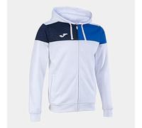 (TG. 4-5 anni) Joma Giacca con cappuccio uomo Crew V bianco blu reale blu navy -