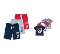 (TG. 4 anni) Chicco Set Magliette + Set Pantaloncini - Rosso - NUOVO