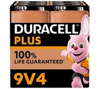 (TG. 4 Batterie) Duracell Batterie Plus 9V (pacco da 4) - Pile Alcaline - Fino a