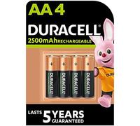 (TG. 4 Batterie) Duracell - Rechargeable AA 2500mAh Prericaricate, Batterie Stil