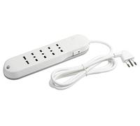 (TG. 4 Bipasso + 2 USB) BTICINO Ciabatta Multipresa Elettrica Slim 6 Posti, 4Pre
