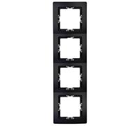 (TG. 4-fach) Kopp 308750065 - Cornice a 4 vani, colore: Nero opaco - NUOVO