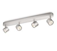 (TG. 4 luci) Philips Lighting 562444816 myLiving Barra Spot con 4 Luci a LED, Al