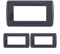 (TG. 4 moduli (Confezione da 3)) Vimar Placca Rond 4 m, Grigio Grafite (Confezio