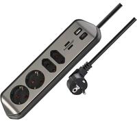 (TG. 4 Outlets) brennenstuhl® estilo - Presa angolare a 4 prese con USB A e USB