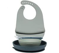 (TG. 4 pezzi) Nattou Stoviglie in silicone per bambini, 4 Pezzi, 1 Cucchiaio, 1