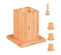 (TG. 4 pezzi) Relaxdays Set di 4 Rialzi per Mobili, Aumento in Altezza di 14 cm
