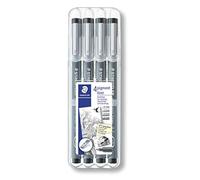 (TG. 4 pezzi) Staedtler 308 WP4 Penna Fineliner, nero - NUOVO