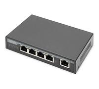 (TG. 4-porte + 1x Uplink RJ45) DIGITUS Estensore Gigabit PoE per interni, 4 port