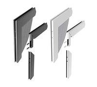 (TG. 4 STK) Windhager Z8 Set di connettori angolari in Alluminio per Il Fissaggi