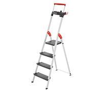 (TG. 4 Stufen) Hailo L100 TopLine 8050-407 - Scala di sicurezza in alluminio, co