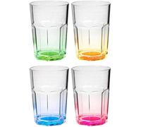 (TG. 4 Unit (Confezione da 1)) Brunner Set 4 Bicchieri Octoglass Color, 4 Unit