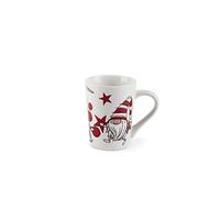 (TG. 4 Unit (Confezione da 1)) Excelsa, Set 4 Mug Gnome Sweet Home, Cl.38, Ston