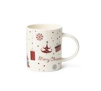(TG. 4 Unit (Confezione da 1)) Excelsa, Set 4 Mug Merry Christmas, Cl.30, Porce