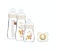 (TG. 4 Unité (Lot de 1)) MAM Set di bottiglie di vetro (3 bottiglie di vetro +