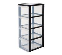 (TG. 4 x 15 L) Iris Ohyama - Cassettiera con ruote, in plastica - NUOVO